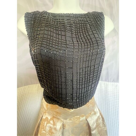 Emanuel Ungaro Black Silk Beaded Top - Picture 4 of 6